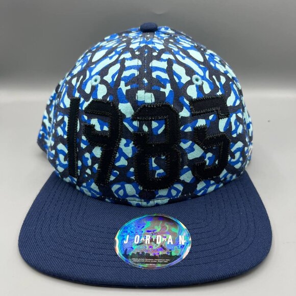 Air Jordan Hat Men Blue 1985‎ Camouflage Jumpman Snap Back Cap
